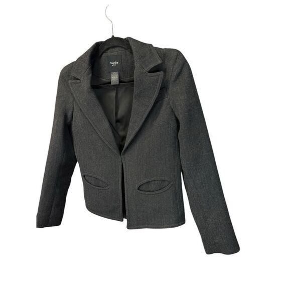 Smythe Les Vestes Wool Blend Cropped Blazer Jacket - Gray, US 2 - Picture 7 of 15